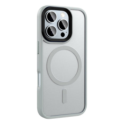 iPhone 16 Pro Max Kılıf Mat Arka Yüzey Wireless Şarj Özellikli Zore Flet M-safe Kılıf