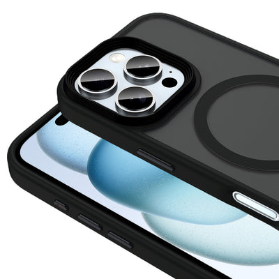 Apple iPhone 16 Pro Max Kılıf Mat Arka Yüzey Wireless Şarj Özellikli Zore Flet Magsafe Kapak Rose Gold