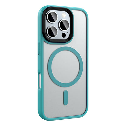 iPhone 16 Pro Max Kılıf Mat Arka Yüzey Wireless Şarj Özellikli Zore Flet M-safe Kılıf