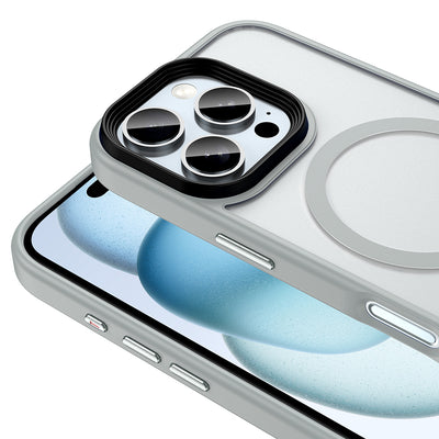 Apple iPhone 16 Pro Max Kılıf Mat Arka Yüzey Wireless Şarj Özellikli Zore Flet Magsafe Kapak Rose Gold