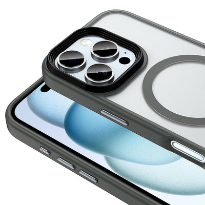 Apple iPhone 16 Pro Max Kılıf Mat Arka Yüzey Wireless Şarj Özellikli Zore Flet Magsafe Kapak Rose Gold