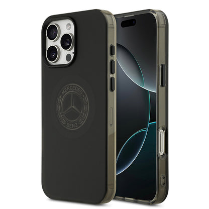 iPhone 16 Pro Max Kılıf Mercedes Benz Orjinal Lisanslı M-safe Şarj Özellikli Buzlu PC Nostaljik Yıldız Dizayn Kılıf