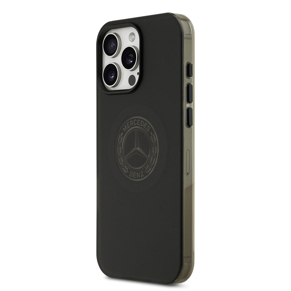 iPhone 16 Pro Max Kılıf Mercedes Benz Orjinal Lisanslı M-safe Şarj Özellikli Buzlu PC Nostaljik Yıldız Dizayn Kılıf