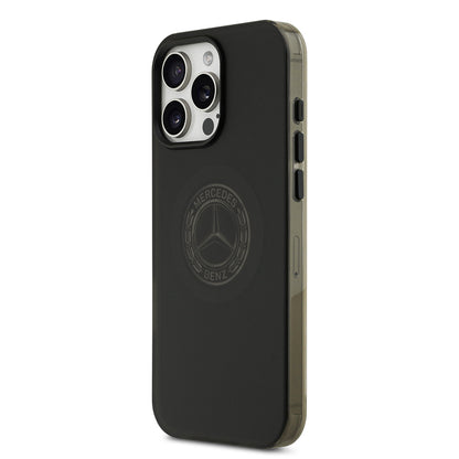 iPhone 16 Pro Max Kılıf Mercedes Benz Orjinal Lisanslı M-safe Şarj Özellikli Buzlu PC Nostaljik Yıldız Dizayn Kılıf