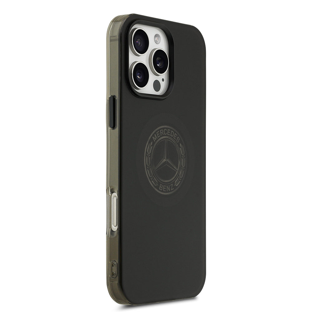 iPhone 16 Pro Max Kılıf Mercedes Benz Orjinal Lisanslı M-safe Şarj Özellikli Buzlu PC Nostaljik Yıldız Dizayn Kılıf