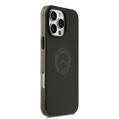 iPhone 16 Pro Max Kılıf Mercedes Benz Orjinal Lisanslı M-safe Şarj Özellikli Buzlu PC Nostaljik Yıldız Dizayn Kılıf