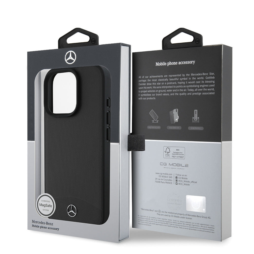 iPhone 16 Pro Max Kılıf Mercedes Benz Orjinal Lisanslı M-safe Şarj Özellikli Dokulu ve Düz Deri Kılıf