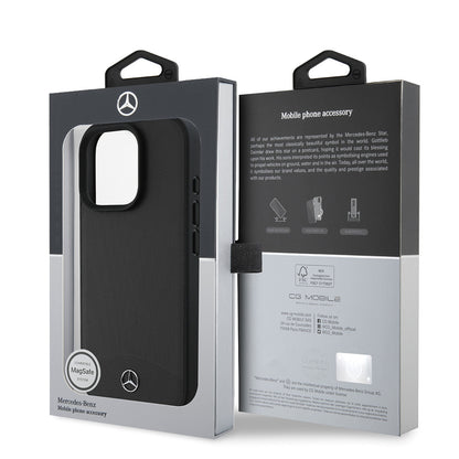 iPhone 16 Pro Max Kılıf Mercedes Benz Orjinal Lisanslı M-safe Şarj Özellikli Dokulu ve Düz Deri Kılıf