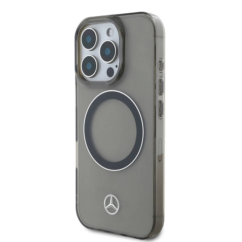 iPhone 16 Pro Max Kılıf Mercedes Benz Orjinal Lisanslı M-safe Şarj Özellikli Saydam Yüzey Silver Ring Kılıf