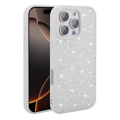 Apple iPhone 16 Pro Max Kılıf Parlak Taşlı Tasarım Zore Pırlanta Kapak Gold