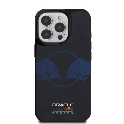 Apple iPhone 16 Pro Max Kılıf Redbull Orjinal Lisanslı M-safe Şarj Özellikli IML Çift Boğa Baskılı Sert PC  Kapak Lacivert