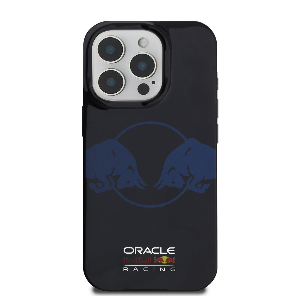 Apple iPhone 16 Pro Max Kılıf Redbull Orjinal Lisanslı M-safe Şarj Özellikli IML Çift Boğa Baskılı Sert PC  Kapak Lacivert