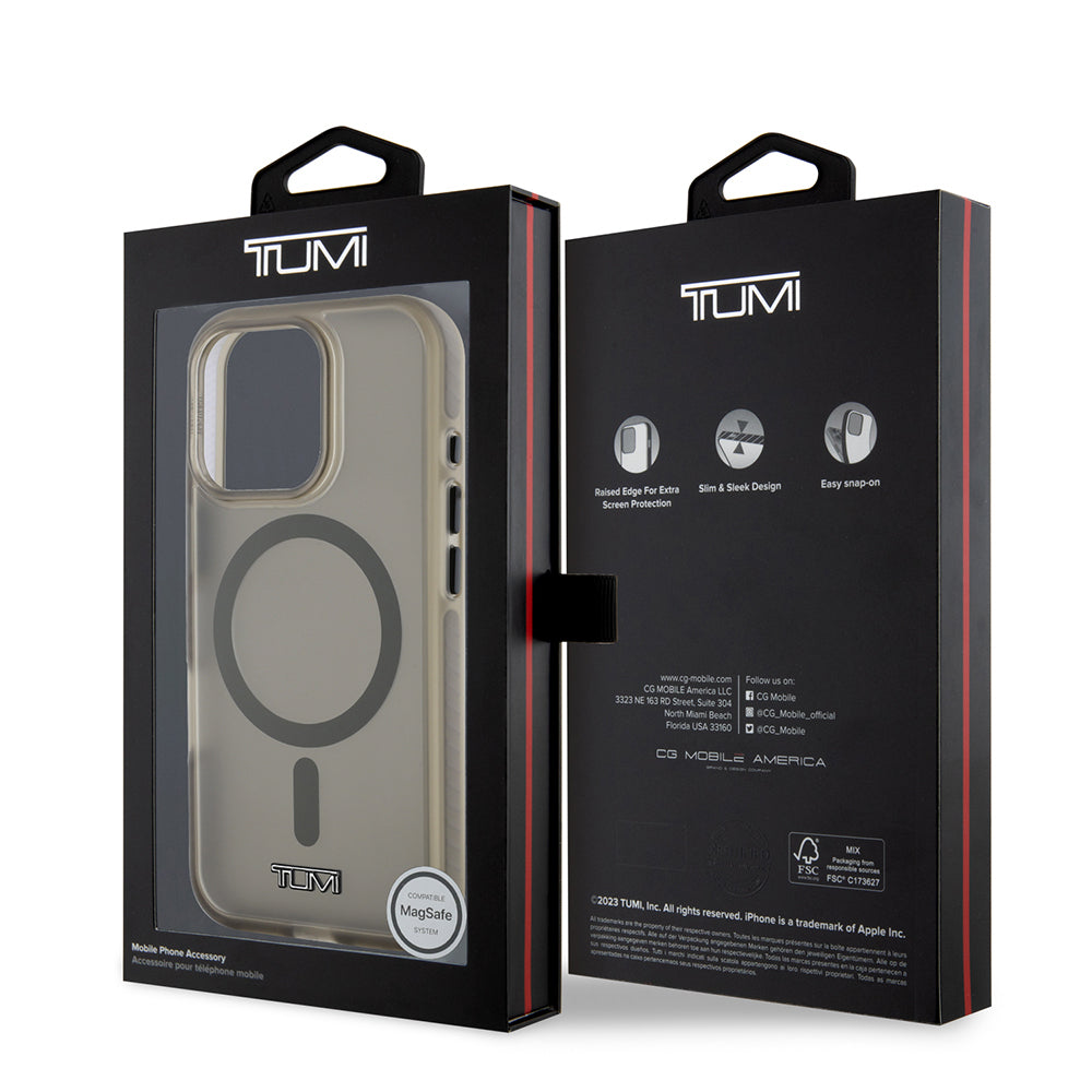 iPhone 16 Pro Max Kılıf TUMI Orjinal Lisanslı M-safe Şarj Özellikli Airbagli Buzlu Transparan Kılıf