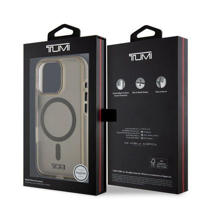 iPhone 16 Pro Max Kılıf TUMI Orjinal Lisanslı M-safe Şarj Özellikli Airbagli Buzlu Transparan Kılıf