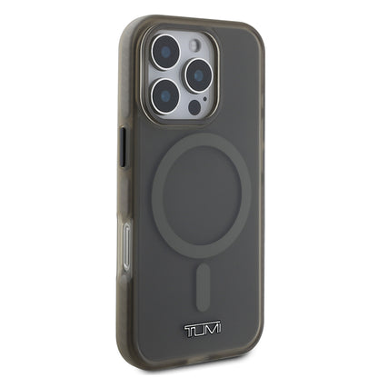 iPhone 16 Pro Max Kılıf TUMI Orjinal Lisanslı M-safe Şarj Özellikli Airbagli Buzlu Transparan Kılıf