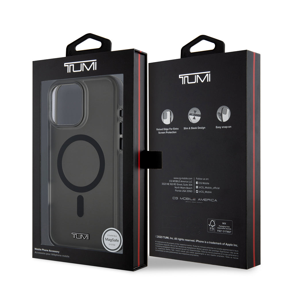 iPhone 16 Pro Max Kılıf TUMI Orjinal Lisanslı M-safe Şarj Özellikli Airbagli Buzlu Transparan Kılıf