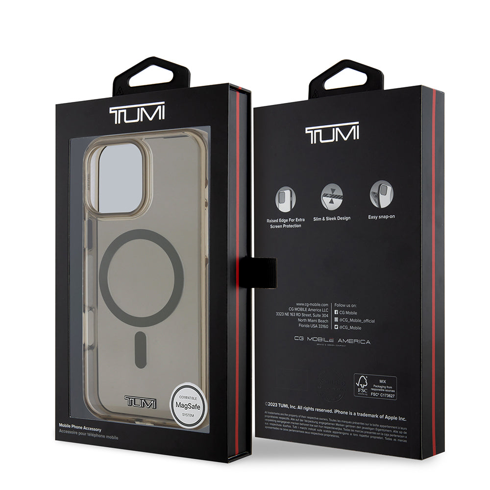 iPhone 16 Pro Max Kılıf TUMI Orjinal Lisanslı M-safe Şarj Özellikli Airbagli Transparan Kılıf