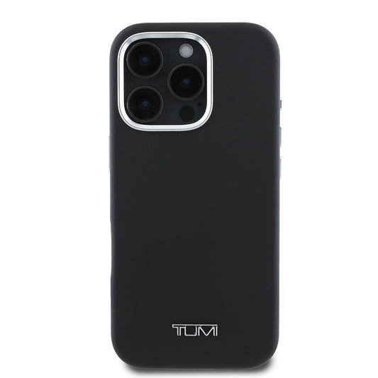 iPhone 16 Pro Max Kılıf TUMI Orjinal Lisanslı M-safe Şarj Özellikli Metal Yazı Logolu PU Deri Kılıf