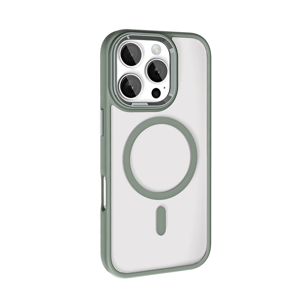 iPhone 16 Pro Max Kılıf Wireless Şarj Özellikli Zore Krom M-safe Silikon Kılıf