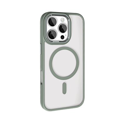 iPhone 16 Pro Max Kılıf Wireless Şarj Özellikli Zore Krom M-safe Silikon Kılıf