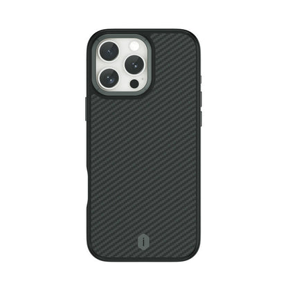 iPhone 16 Pro Max Kılıf Wiwu DCC-205 M-safe Şarj Özellikli Aramid Fiber Tasarım Kevlar Kılıf