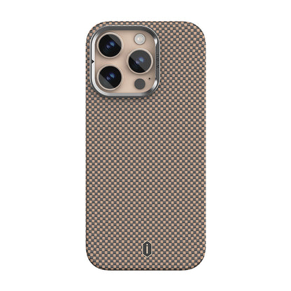 iPhone 16 Pro Max Kılıf Wiwu DCC-208 M-safe Şarj Özellikli Kamera Standlı Aramid Fiber Tasarım Kevlar Kılıf