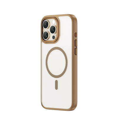 Apple iPhone 16 Pro Max Kılıf Wiwu FGG-012 ArmorPro Serisi Magsafe Şarj Özellikli Parmak İzi Bırakmayan Kılıf Gri