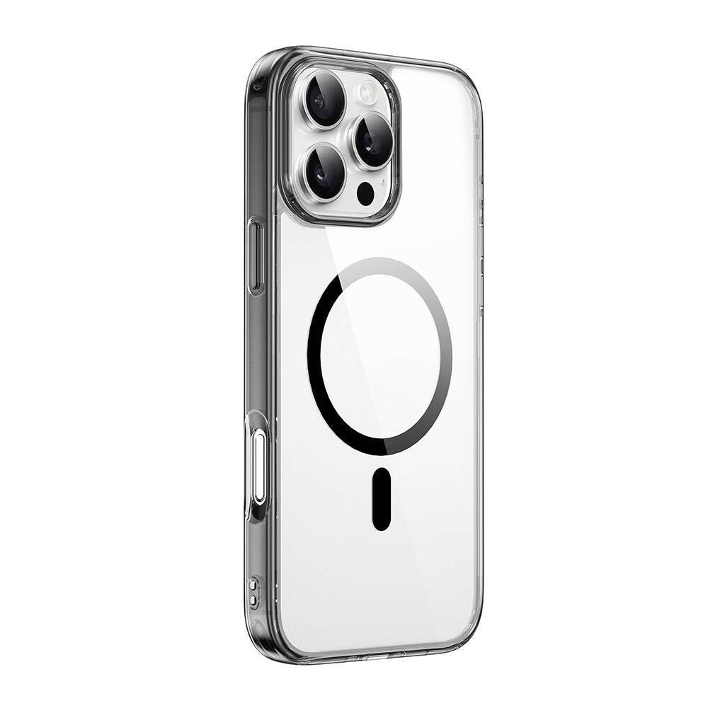 iPhone 16 Pro Max Kılıf Wiwu MCC-101 iShield Pro Serisi M-safe Şarj Özellikli Crystal Sert PC Kılıf