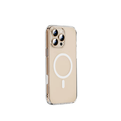 Apple iPhone 16 Pro Max Kılıf Wiwu MCC-102 Magnetic Crystal Sert PC Kapak Şeffaf