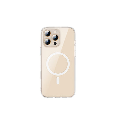 Apple iPhone 16 Pro Max Kılıf Wiwu MCC-102 Magnetic Crystal Sert PC Kapak Şeffaf