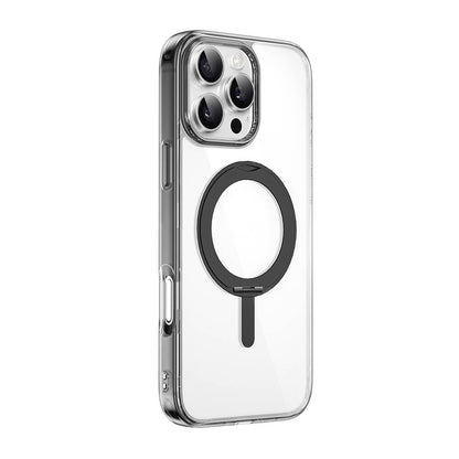 iPhone 16 Pro Max Kılıf Wiwu MCC-201 iShield Ultra Serisi M-safe Şarj Özellikli Standlı Crystal Sert PC Kılıf