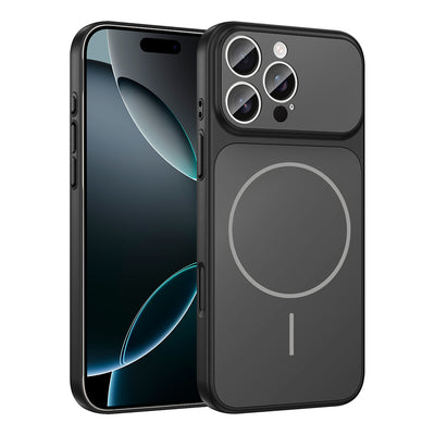 Apple iPhone 16 Pro Max Kılıf Zore M-Safe Şarj Özellikli Kamera Korumalı Formen Kapak Gümüş