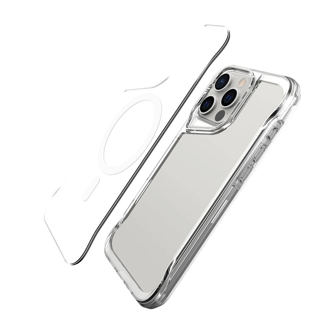 Apple iPhone 16 Pro Max Kılıf Zore Magsafe Şarj Özellikli T-Max Magsafe Kapak Şeffaf