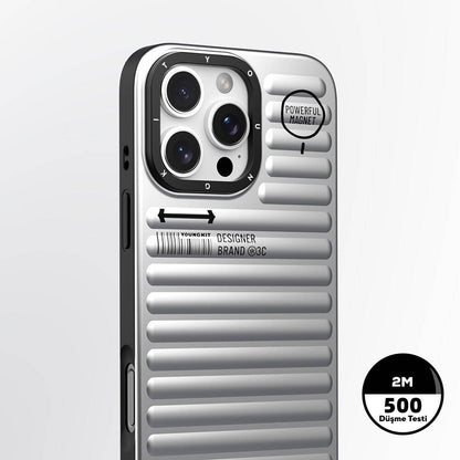 iPhone 16 Pro Max M-safe Şarj Özellikli Kılıf Mat Renkli Tasarım Youngkit Original Serisi Kılıf