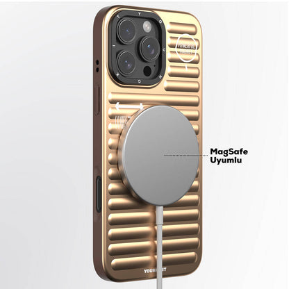 iPhone 16 Pro Max M-safe Şarj Özellikli Kılıf Mat Renkli Tasarım Youngkit Original Serisi Kılıf