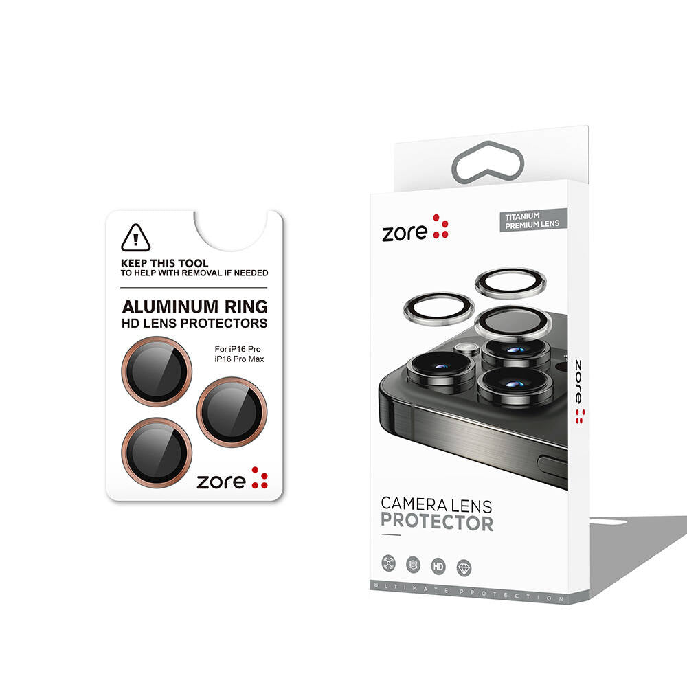 iPhone 16 Pro Max Zore CL-12 Premium Safir Parmak İzi Bırakmayan Anti-Reflective Kamera Lens Koruyucu