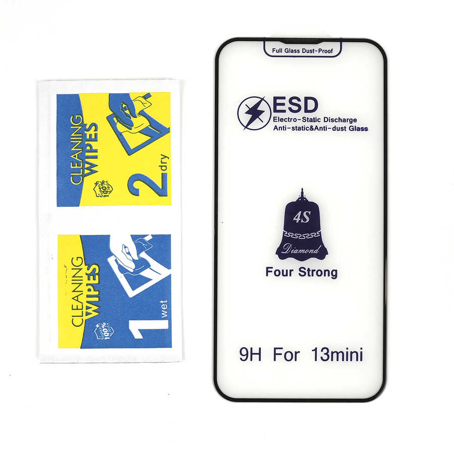 Apple iPhone 16 Pro Max Zore Rika Premium Temperli Cam Ekran Koruyucu Siyah