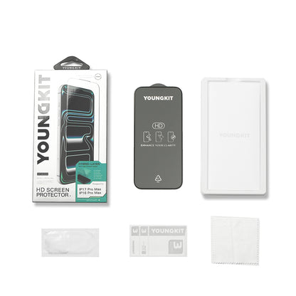 Apple iPhone 16 Pro Youngkit 2.5D Parmak İzi Bırakmayan 0.33mm Temperli Cam Ekran Koruyucu