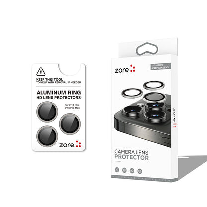 iPhone 16 Pro Zore CL-12 Premium Safir Parmak İzi Bırakmayan Anti-Reflective Kamera Lens Koruyucu