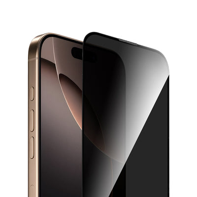 Apple iPhone 16 Wiwu GT-021 Titan Guard Serisi Şok Emici Hibrit Polimer Privacy Ekran Koruyucu Film + Kolay Uygulama Aparatı Siyah