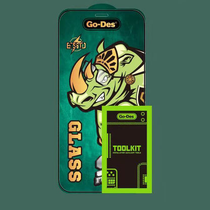 iPhone 16E Go Des 9D Full Cover Temperli Cam Ekran Koruyucu