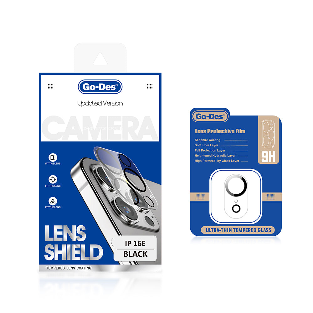 Apple iPhone 16E Go Des Lens Shield CL-14 Kamera Lens Koruyucu Şeffaf