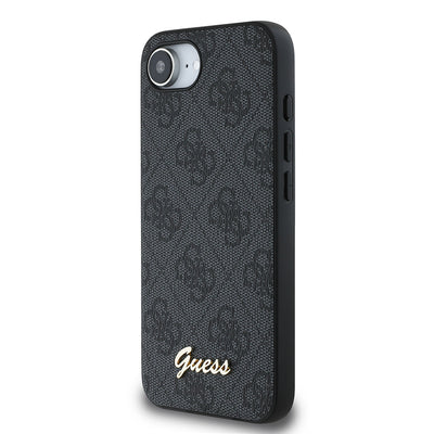 iPhone 16E Kılıf Guess Orjinal Lisanslı 4G Desenli Script Metal Logolu Kılıf