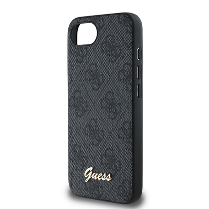 iPhone 16E Kılıf Guess Orjinal Lisanslı 4G Desenli Script Metal Logolu Kılıf