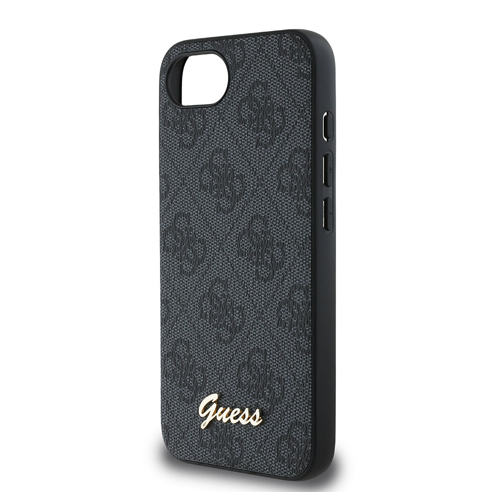 iPhone 16E Kılıf Guess Orjinal Lisanslı 4G Desenli Script Metal Logolu Kılıf