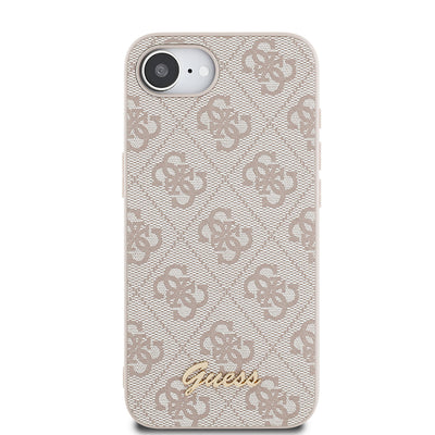 iPhone 16E Kılıf Guess Orjinal Lisanslı 4G Desenli Script Metal Logolu Kılıf