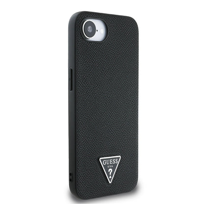 iPhone 16E Kılıf Guess Orjinal Lisanslı M-safe Şarj Özellikli Grained Triangle Kılıf