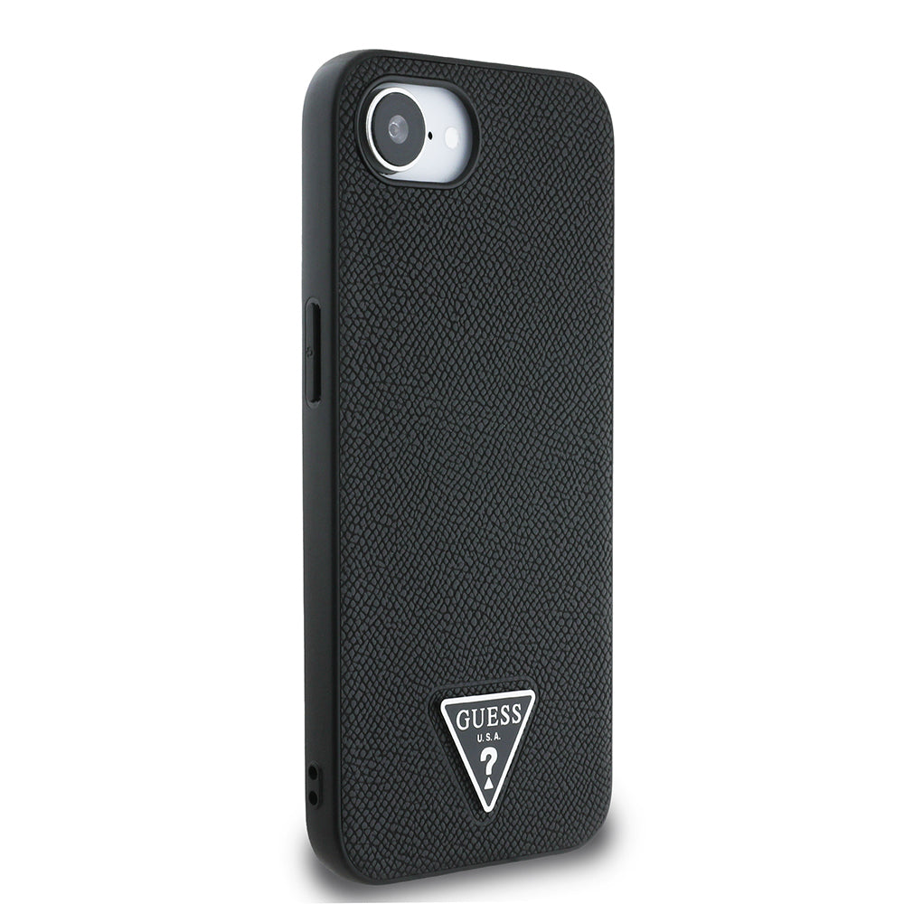 iPhone 16E Kılıf Guess Orjinal Lisanslı M-safe Şarj Özellikli Grained Triangle Kılıf