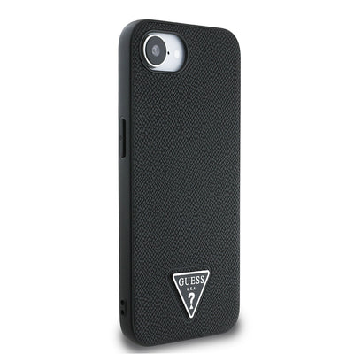 iPhone 16E Kılıf Guess Orjinal Lisanslı M-safe Şarj Özellikli Grained Triangle Kılıf