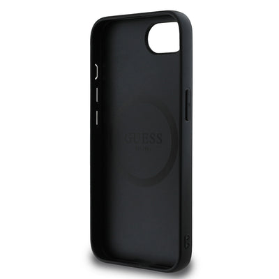iPhone 16E Kılıf Guess Orjinal Lisanslı M-safe Şarj Özellikli Grained Triangle Kılıf